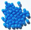 50 6mm Faceted Candy Coated Blue Beads